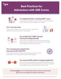 Thumbnail image of GRE Score Best Practices flyer
