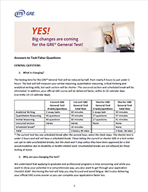 Answers to Test-Taker Questions about the Shorter GRE