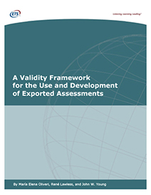 Image d’un cadre de validité pour l’utilisation et le développement des évaluations exportées