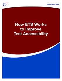 How ETS Works to Improve Test Accessibilityの画像
