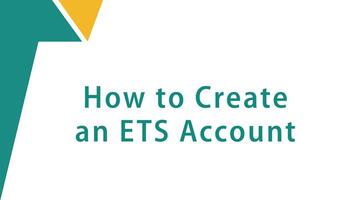 Video thumbnail for how to create an ets-account