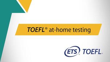 Vídeo sobre o teste TOEFL em casa