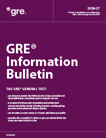 GRE-Informationsbulletin 2025-26