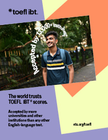 Imagen en miniatura de un cartel que afirma que el mundo acepta las puntuaciones del TOEFL