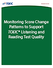 lee más sobre los patrones de cambio de puntuación para apoyar la calidad de los tests de escucha y lectura del TOEIC