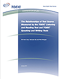 lee más sobre Las relaciones entre las puntuaciones de los exámenes medidas por el TOEIC Listening and Reading Test y el TOEIC Oral and Writing Tests