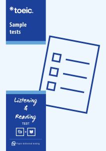 TOEIC Listening and Reading Sample Tests
