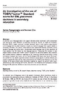 En savoir plus sur une étude sur l’utilisation des scores TOEFL Junior Standard pour les décisions de placement en ESL dans l’enseignement secondaire