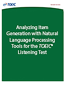 TOEICリスニングテストのための自然言語処理ツールによる問題生成解析についてさらにお読みください