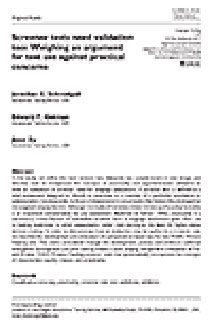 Leia mais sobre os testes de triagem que também precisam de validação: ponderar um argumento para a utilização do teste face a preocupações práticas