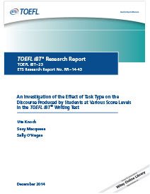 TOEFL iBT yazma sınavında çeşitli puan seviyelerindeki öğrencilerin ürettiği söylem üzerindeki görev türünün etkisi üzerine yapılan bir inceleme hakkında daha fazla bilgi edinin