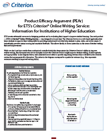 Criterion product efficacy argument higher ed