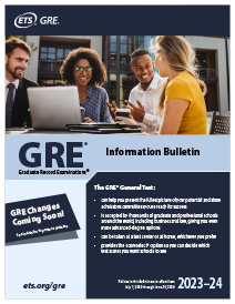 Download 2023 to 2024 GRE Information Bulletin