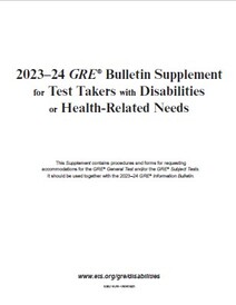Download 2023 to 2024 GRE Bulletin Supplement