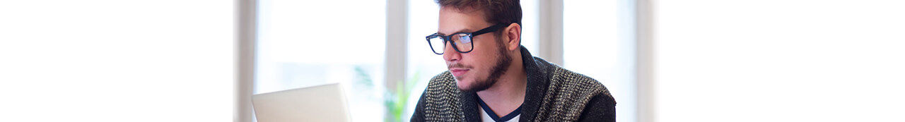 Man looking at computer