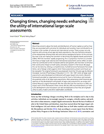 Changing times, changing needs: enhancing the utility of international large scale assessments