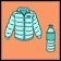 Small icon with jacket and bottle