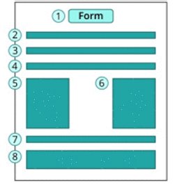 Image of a form that has 8 sections.