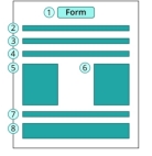 Image of a form that has 8 sections.