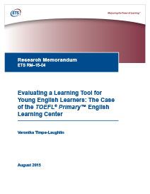 Evaluating a learning tool for young English learners: The case of the TOEFL Primary English Learning Center