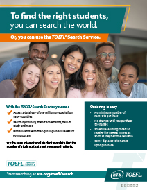 TOEFL Search Service Flyer thumbnail
