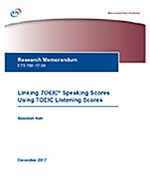 read more about linking TOEIC speaking scores using TOEIC listening scores