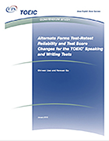 read more about Alternate Forms Test-Retest Reliability and Test Score Changes for the TOEIC Speaking and Writing Tests 