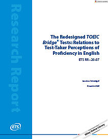 Read The Redesigned TOEIC Bridge Tests: Relations to Test-taker Perceptions of Proficiency in English