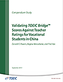 read more about Validating TOEIC Bridge Scores Against Teacher Ratings for Vocational Students in China 