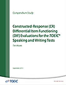 read more about Constructed-Response (CR) Differential Item Functioning (DIF) Evaluations for TOEIC Speaking and Writing Tests